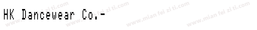 HK Dancewear Co.字体转换